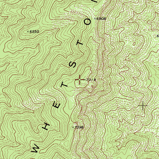 Topographic Map of Whetstone Mountains, AZ