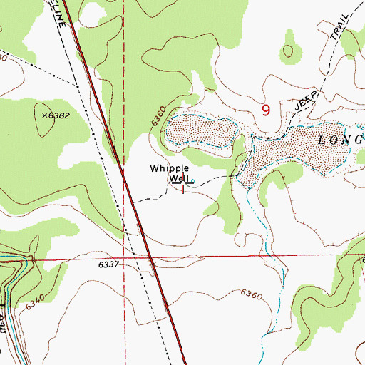 Topographic Map of Whipple Well, AZ