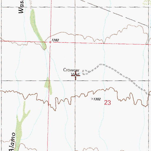 Topographic Map of Crowder Well, AZ