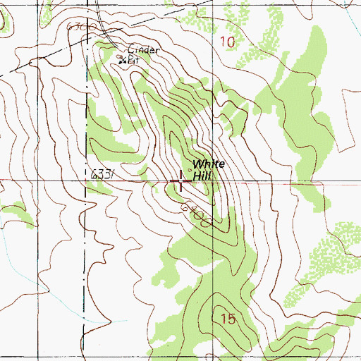 Topographic Map of White Hill, AZ