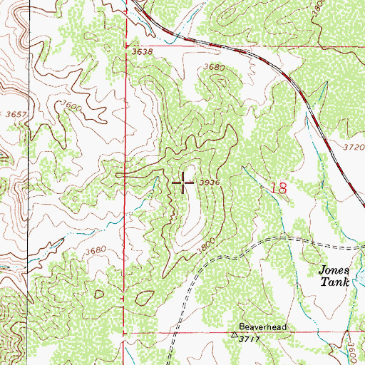 Topographic Map of White Hills, AZ