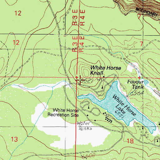 Topographic Map of White Horse Knoll, AZ