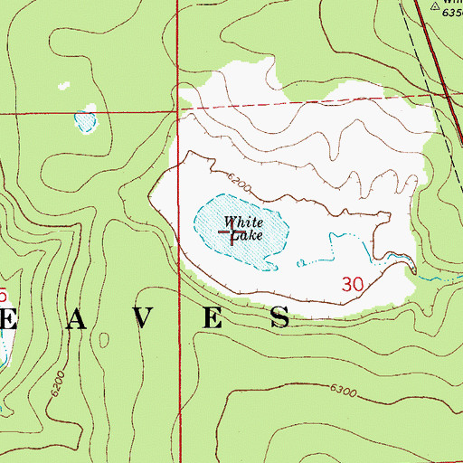 Topographic Map of White Lake, AZ