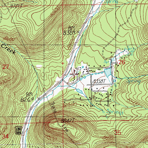 Topographic Map of White Mountain Boys Ranch, AZ