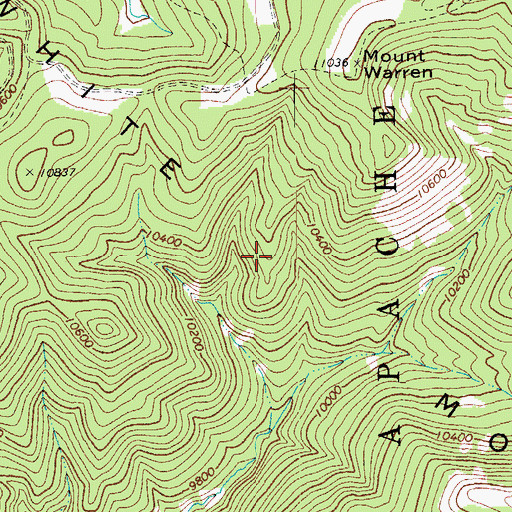 Topographic Map of White Mountains, AZ