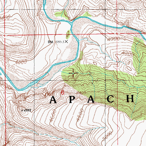 Topographic Map of White Rock Canyon, AZ