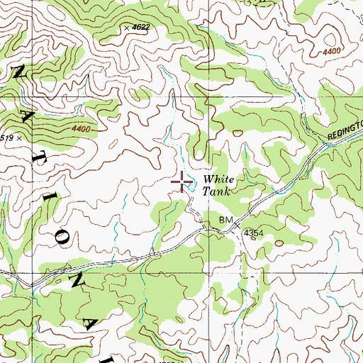 Topographic Map of White Tank, AZ