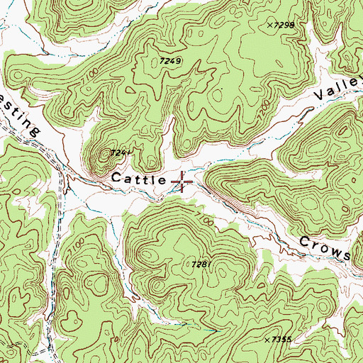Topographic Map of Crows Nest Valley, AZ