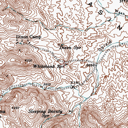 Topographic Map of Whitebank Spring, AZ
