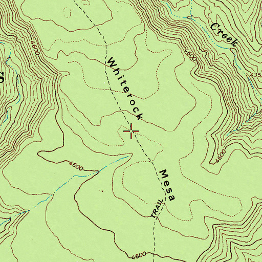 Topographic Map of Whiterock Mesa, AZ
