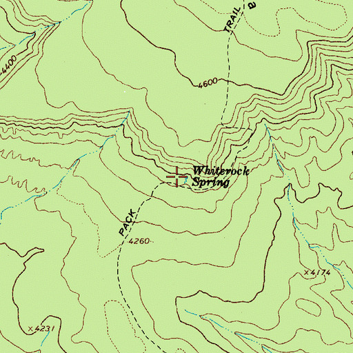 Topographic Map of Whiterock Spring, AZ
