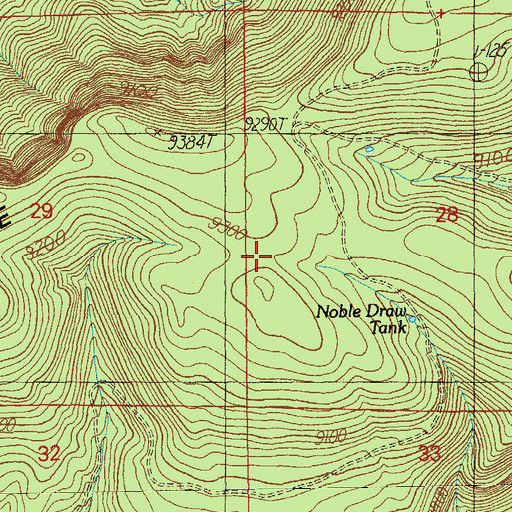 Topographic Map of Whitetail Spring, AZ