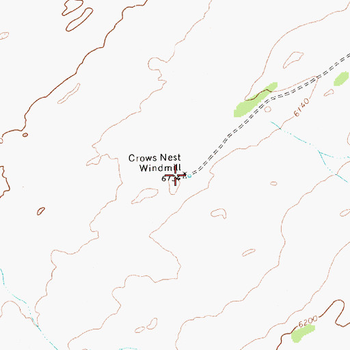 Topographic Map of Crows Nest Windmill, AZ