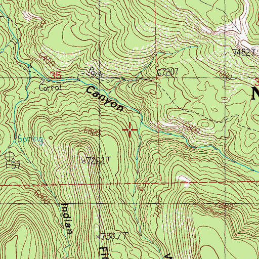 Topographic Map of Whoa Canyon, AZ