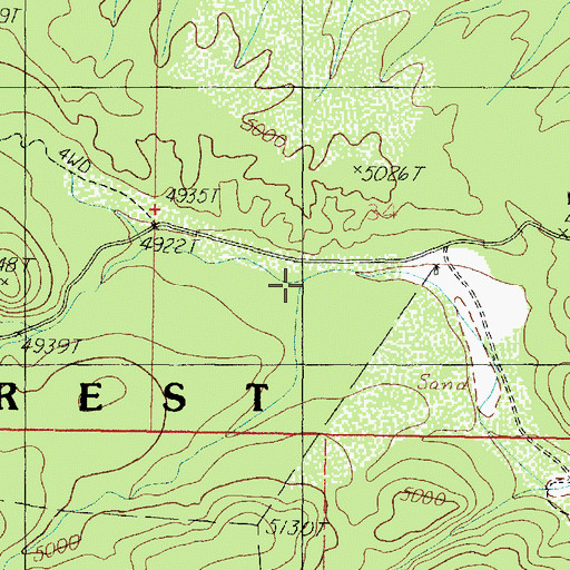 Topographic Map of Wickiup Canyon, AZ