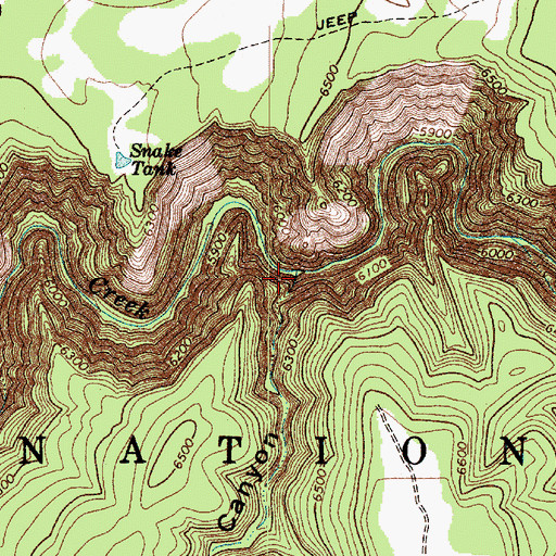 Topographic Map of Wilbur Canyon, AZ
