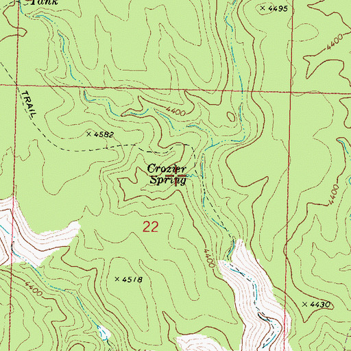 Topographic Map of Crozier Spring, AZ