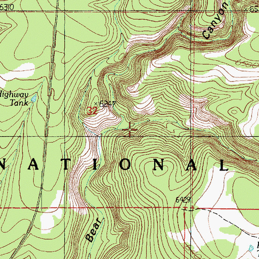 Topographic Map of Wild Horse Canyon, AZ