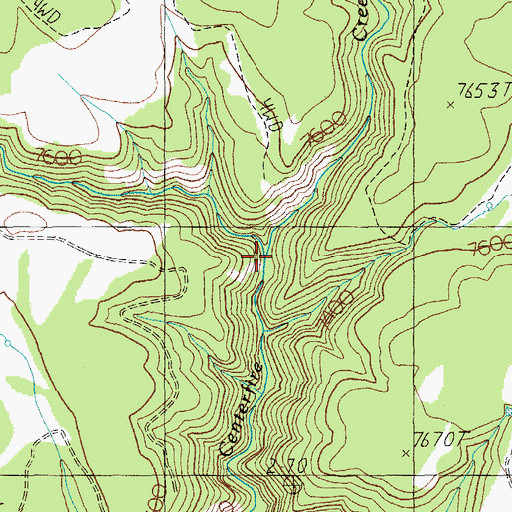 Topographic Map of Wildcat Creek, AZ