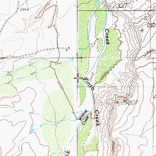 Topographic Map of Wildcat Creek, AZ