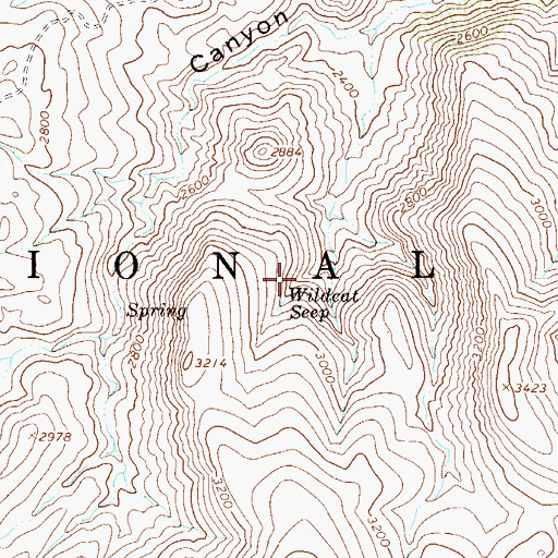 Topographic Map of Wildcat Seep, AZ