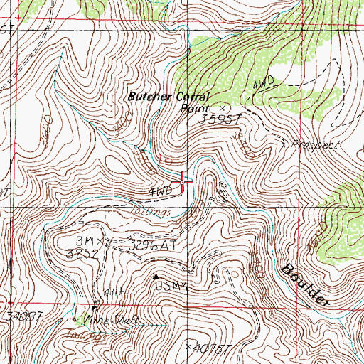 Topographic Map of Wilder Creek, AZ