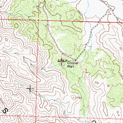 Topographic Map of Crozier Well, AZ