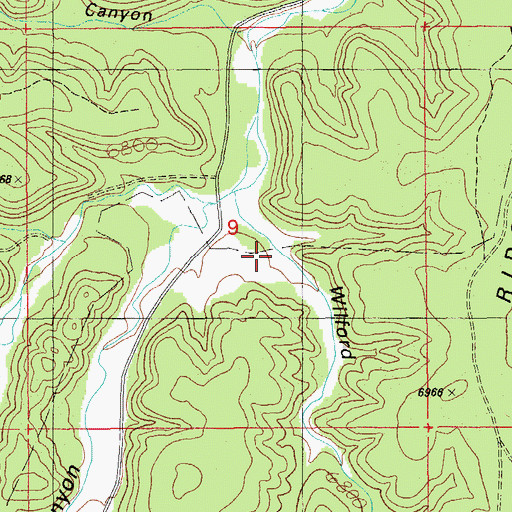 Topographic Map of Wilford Spring, AZ