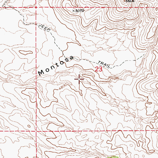 Topographic Map of Willow Canyon, AZ