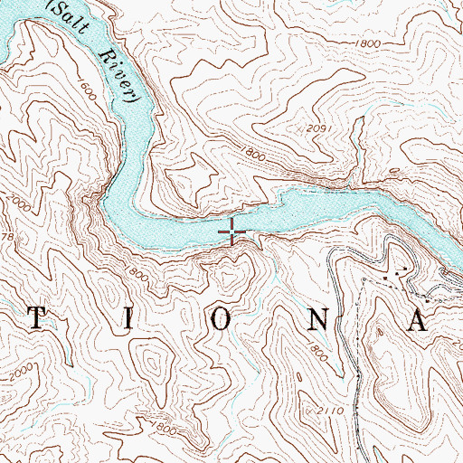 Topographic Map of Willow Creek, AZ