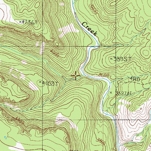 Topographic Map of Willow Creek, AZ