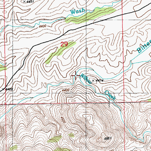 Topographic Map of Willow Creek, AZ