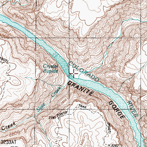 Topographic Map of Crystal Creek, AZ