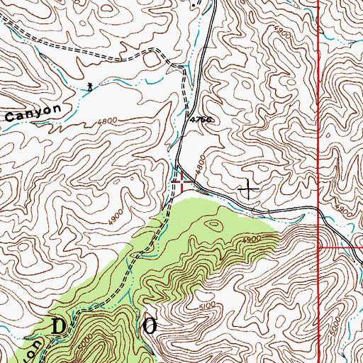 Topographic Map of Willow Spring Canyon, AZ
