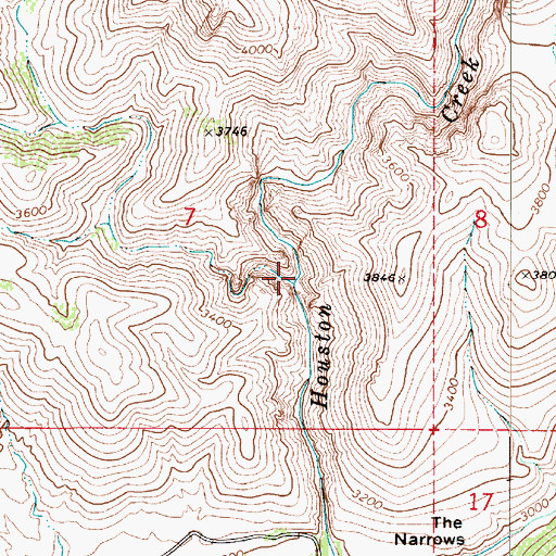 Topographic Map of Willow Spring Canyon, AZ