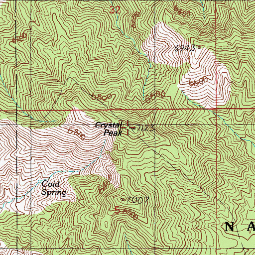 Topographic Map of Crystal Peak, AZ