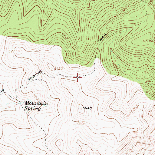 Topographic Map of Willow Spring Trail, AZ