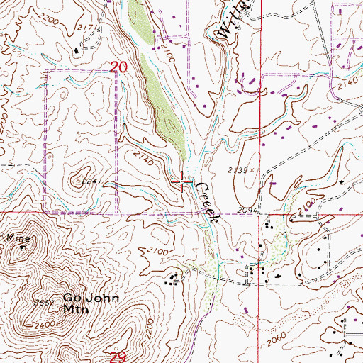 Topographic Map of Willow Springs Wash, AZ