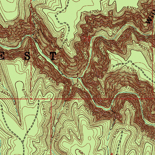 Topographic Map of Willow Valley, AZ