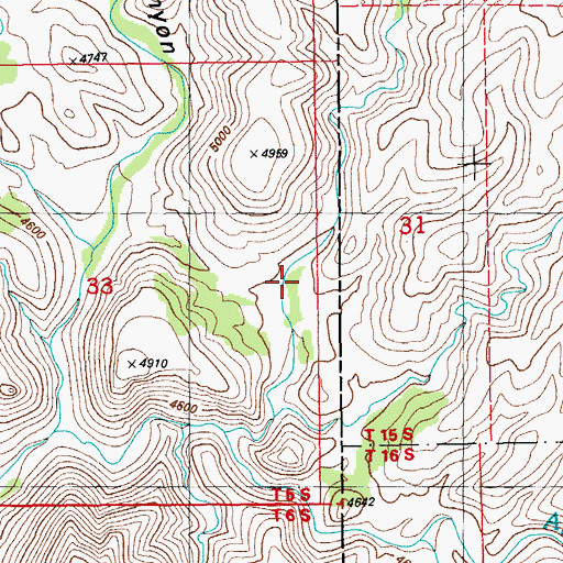 Topographic Map of Winchester Canyon, AZ