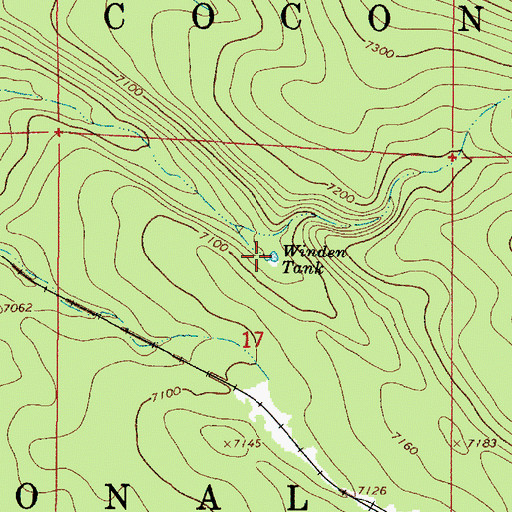 Topographic Map of Winden Tank, AZ