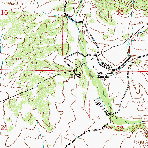 Topographic Map of Windmill Ranch, AZ