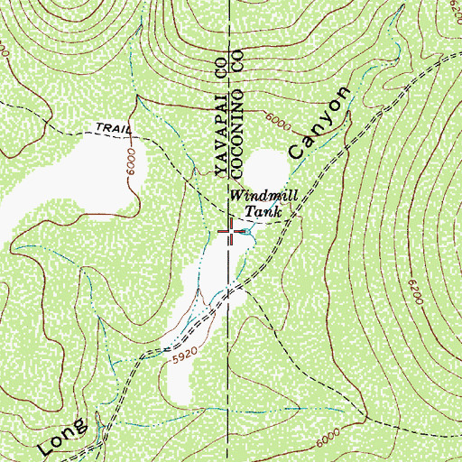 Topographic Map of Windmill Tank, AZ