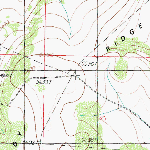 Topographic Map of Windy Ridge, AZ