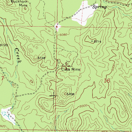 Topographic Map of Cuba Mine, AZ