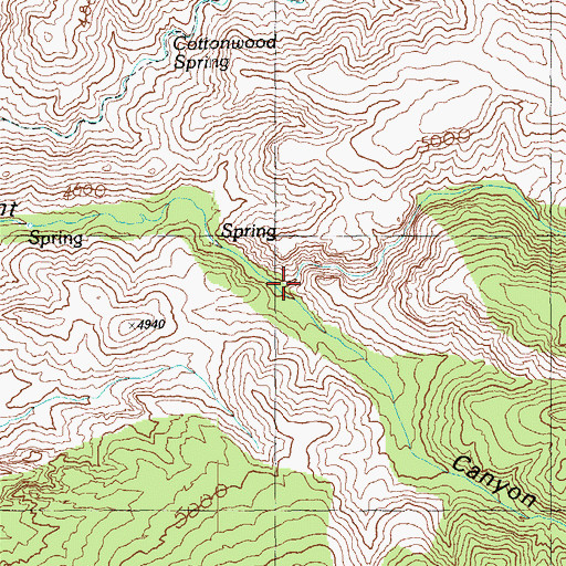 Topographic Map of Wood Canyon, AZ