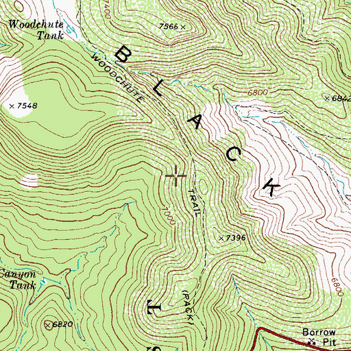 Topographic Map of Woodchute Trail, AZ