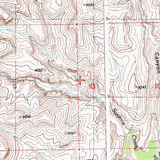 Topographic Map of Woods Canyon, AZ