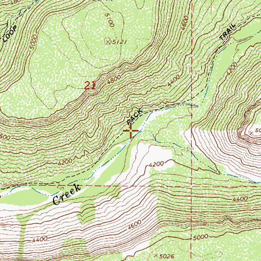 Topographic Map of Woods Canyon, AZ