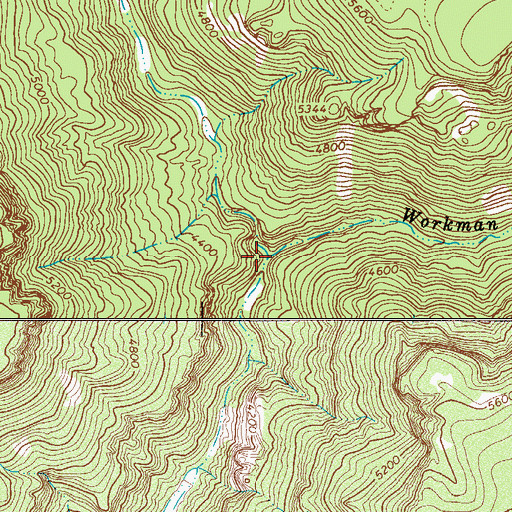 Topographic Map of Workman Creek, AZ